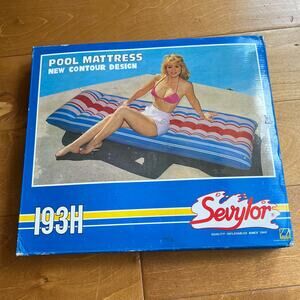 Vintage NEW Sevylor Inflatable French Mattress Pool Float 75x28"